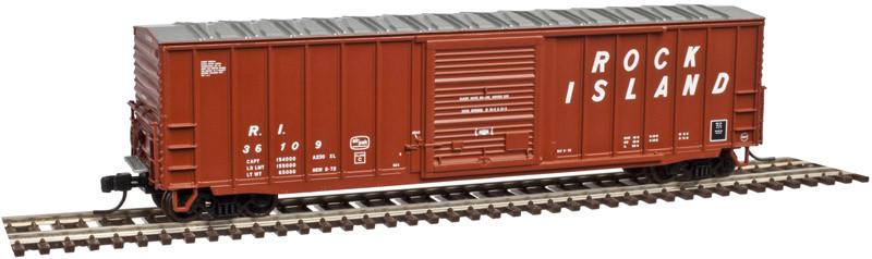 Atlas 50002548 N scale 50' Precision Design Rib-Side Boxcar Rock Island RI 36109 Atlas 50002548 N scale 50' Precision Design Rib-Side Boxcar Rock Island RI 36109