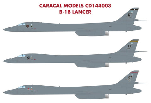 Caracal 1/144 decal CD144003 for the B-1B Lancer kit - 7 diff markings!