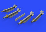 Eduard Brassin 1/72 resin R-3S missiles w pylons for MiG21 - Eduard - 672186