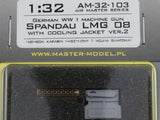 Master Model 1/32 German WWI machine gun Spandau LMG 08 Ver.2 w/cooling jacket - MM32103