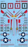 Caracal 1/72 decals CD72069 - decals for the RB-45 Tornado by Valom