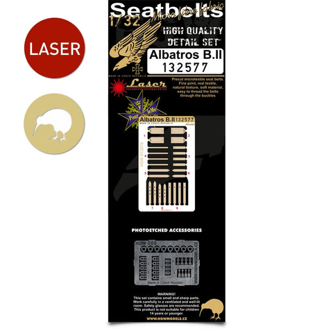 HGW 1/32 Albatros B.II - Seatbelts 1/32 - 132577 for Wingnut Wings