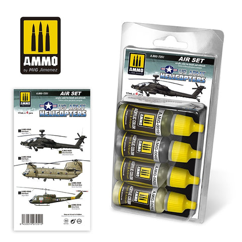 Ammo Mig Jimenez US Army Helicopters Acrylic set - A.MIG 7251