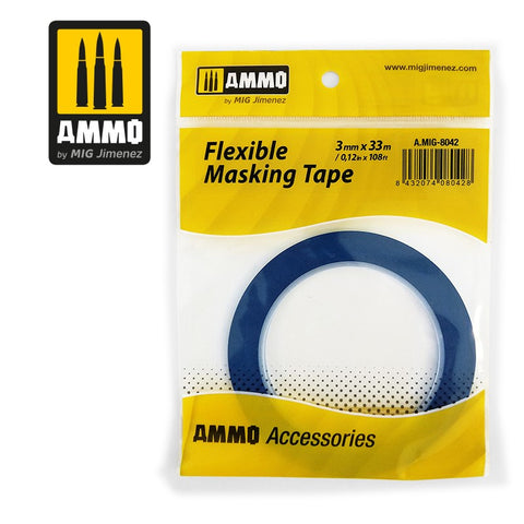 Ammo of Mig Flexible Masking Tape (3mm x 33m)  - AMIG8042