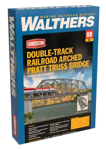 Walthers Cornerstone 933-4522 HO scale Arched Pratt Truss RR Bridge Double-Track Kit