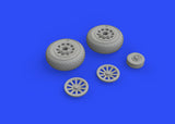 Eduard Brassin 1/48 P-51D Wheels Diamond Tread for Eduard Kit - 648494