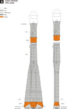 New Ware 1/144 NW148 1/144 R-7 Soyuz L T2K - Lunar Module LV resin kit