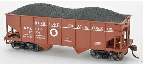 Bowser HO Scale GLa 2 Bay Hopper Keystone Coal & Coke