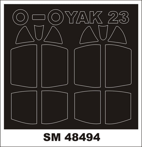 Montex 1/48 canopy paint masks for YAK-23DC kit by A & A MODELS - SM48494