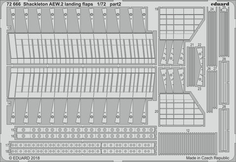 Eduard 1/72 Photoetch detail 72666 - Shackleton AEW.2 landing flaps for Airfix