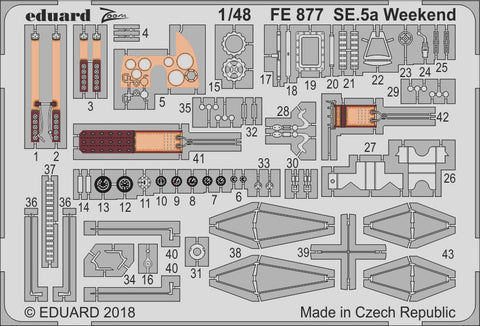 Eduard 1/48 SE.5a Weekend for Eduard - FE877 - Photoetch Detail