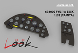 Eduard 1/32 Brassin LööK F4U-1A pre-painted dashboard and PE for Tamiya - 634002