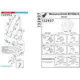 HGW Basic Line 1/32 seatbelt & mask Bf 109G-6 for Revell - 132807