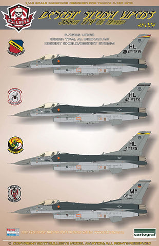 Bullseye Model Aviation 1/48 Decals Desert Storm Vipers F-16CG - 48004
