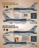 Bullseye Model Aviation 1/48 Decals F-16C F-16A Viper/Falcon Desert Storm Vipers II - 48014