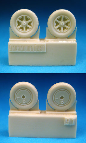 Barracuda Cast 1/72 resin Me 109B/C/D/E Mainwheels for Tamiya and more! BR72091