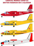 Caracal 1/48 decals CD48153 for Britten-Norman BN-2 Islander kit by Valom
