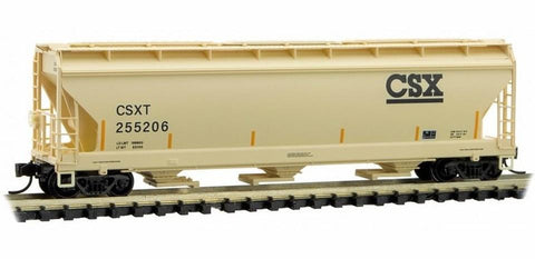 Micro Trains 09400610 3-Bay Covered Hopper w/Elongated Hatches - CSX #255206