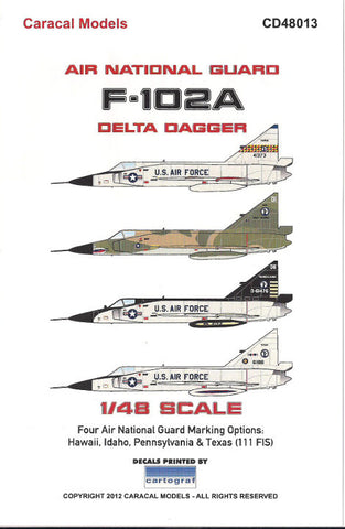 Caracal 1/48 decal for F-102A Delta Dagger Revell Monogram CD48013