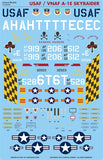 Caracal 1/48 decals for USAF/VNAF A-1E - CD48046