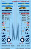 Caracal 1/48 CD48096 - USAF C-21 Learjet 35 decals for Hasegawa