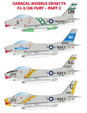 Caracal Decals 1/48 CD48174 - FJ-3 Fury - Part 2 for Kitty Hawk