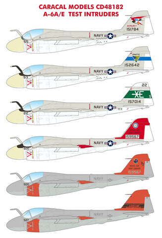 Caracal 1/48 decal CD48182 - markings for A-6A/E Test Intruders