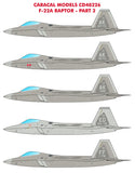 Caracal 1/48 decals for F-22A Raptor Part 2 - CD48226