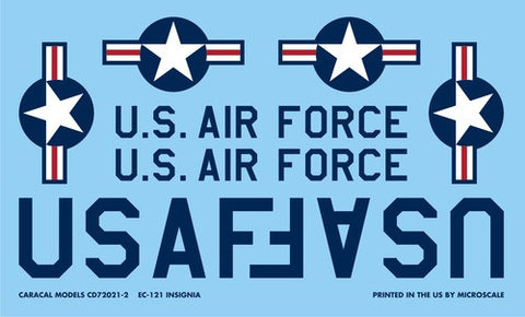 Caracal 1/72 decals EC-121 Warning Star Pt 2 for Heller - CD72022 Caracal 1/72 decals EC-121 Warning Star Pt 2 for Heller - CD72022