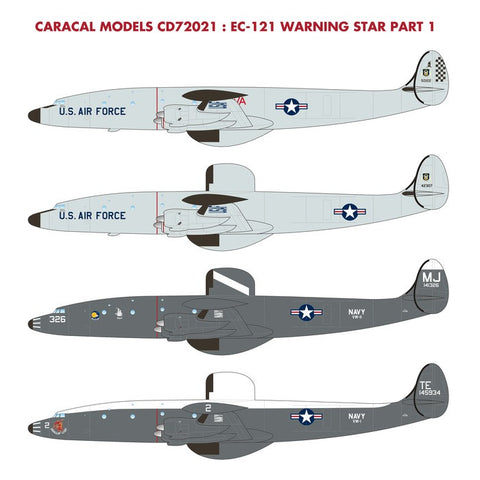 Caracal 1/72 decals EC-121 Warning Star Pt 1 for Heller - CD72021