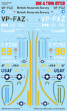 Caracal Models 1/72 decal CD72046 DHC-6 Twin Otter for Matchbox (Revell) kit