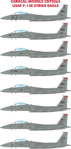 Caracal 1/72 decals CD72063 - F-15E Strike Eagle for Great Wall Hobby
