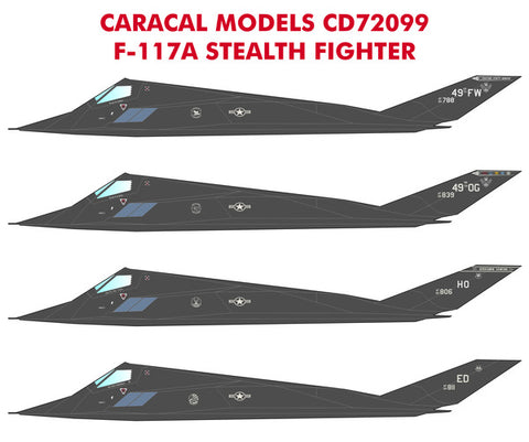 Caracal Models 1/72 decals CD72099 - F-117A Stealth Fighter for Hasegawa