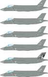 Caracal 1/72 decals CD72107 - F-35A Joint Strike Fighter for Hasegawa