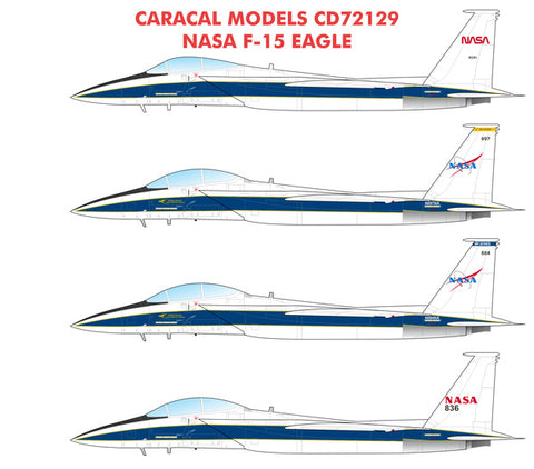 Caracal 1/72 decal CD72129 - NASA F-15 Eagle - Please read description