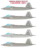 Caracal 1/72 decals for USAF F-22A Raptor Part 2 - CD72139