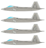 Caracal 1/72 decals for USAF F-22A Raptor Part 2 - CD72139