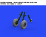 Eduard Brassin 1/32 resin wheels 4spoke w/tire Spitfire Mk. IX 632129 Tamiya