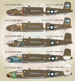 Lifelike 1/72 decal North American B-25 Mitchell Pt 2 for Airfix B-25C/D -72-040