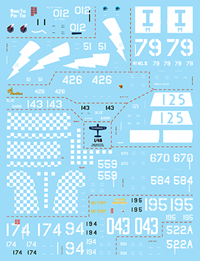 Fundekals 1/32 Decals for F4U & FG Corsairs kits Whistling Death pt 2 - FUN32007