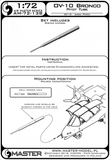 Master Model 1/72 scale OV-10 Bronco turned brass Pitot Tube - AM72138