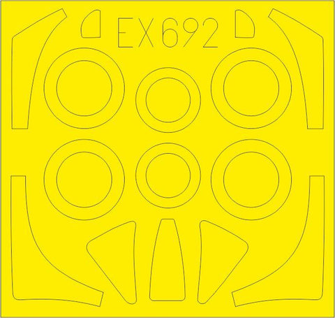 Eduard 1/48 Scale Mask for FJ-2 (Airfix) - EX692 Eduard 1/48 Scale Mask for FJ-2 (Airfix) - EX692