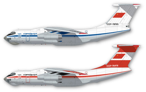 Fundekals 1/144 Decals ILYUSHIN IL-76 AEROFLOT Liveries Unlimited - 44-010
