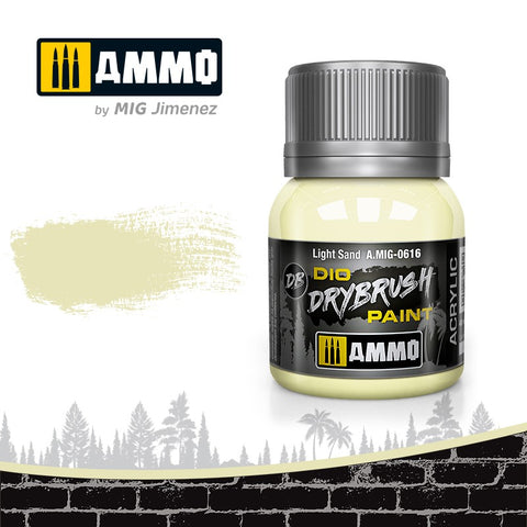 Ammo by Mig Dio Drybrush dense acrylic paint #0616 Light Sand - 40mL