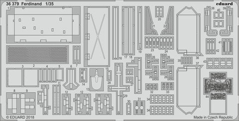 Eduard 1/35 scale Photoetch detail - Ferdinand for Zvezda - 36379