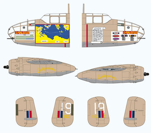 Lifelike 1/72 decal correction for Desert Warrior B-25C/D kit by Airfix 72-SP-01