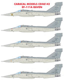 Caracal 1/48 decals CD48142 - EF-111A Raven for Academy kit