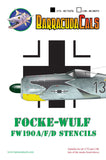BarracudaCals 1/72 scale decals - Airframe stencils for Fw-190A,F ,D - BC72376