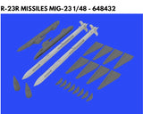 Eduard Brassin 1/48 resin R-23R missiles MiG-23 - 648432 - Trumpeter