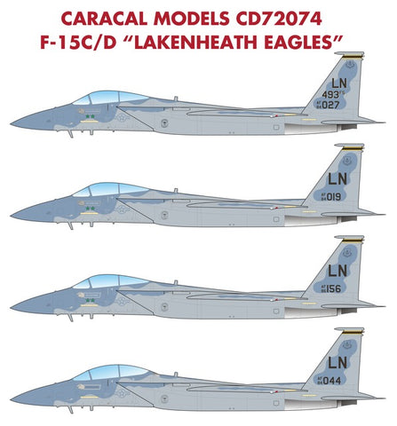 Caracal 1/72 decal CD72074 F-15C/D Lakenheath Eagles